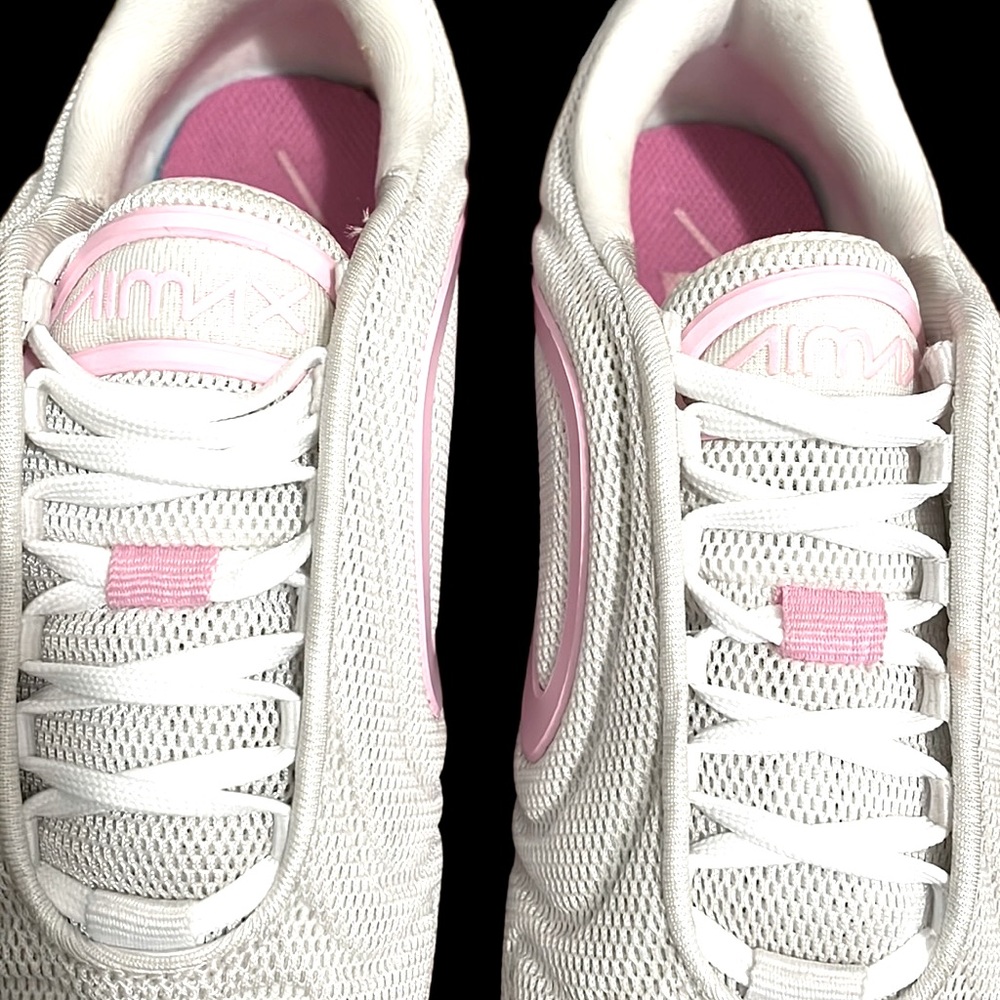 Nike Air Max 720 White Pink Rise Lazer Fuchsia Athletic Shoes Sneaker Size 6.5 - Picture 6 of 16